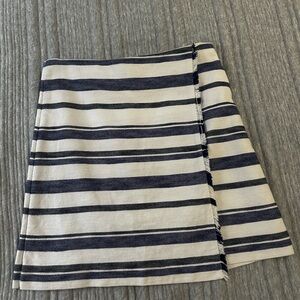 LOFT Cream and Blue A-Line Mini Skirt for Casual Wear